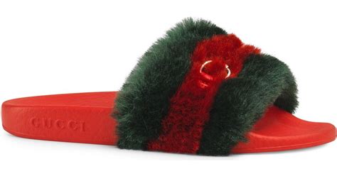 gucci sliders womens cheap|gucci fluffy slides.